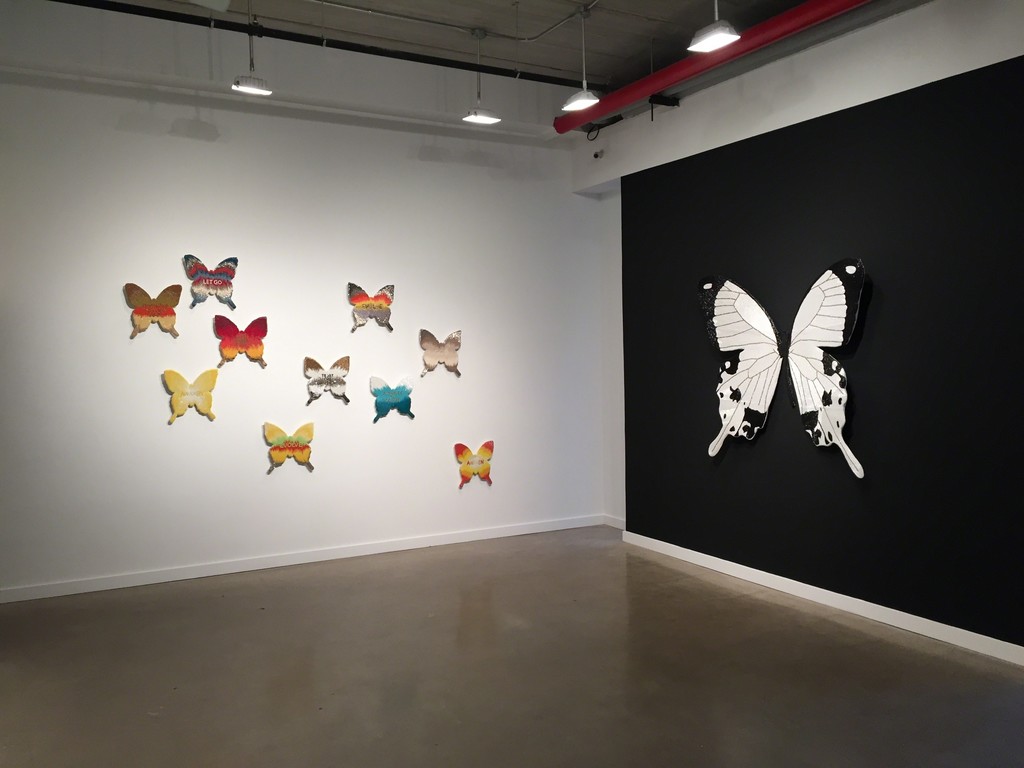 Butterfly installation (left) and "Duality" (right) Butterfly installation (left) and "Duality" (right)