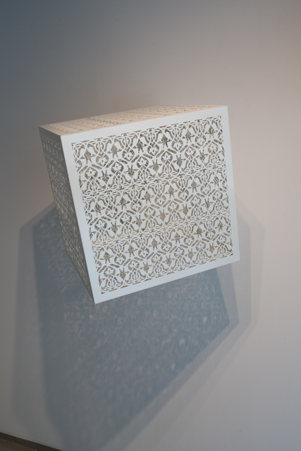 Anila Quayyum Agha, ‘Itinerant Shadows - White (Arches)’, 2019, Sculpture, White laser-cut lacquered steel & light bulbs, Sundaram Tagore Gallery