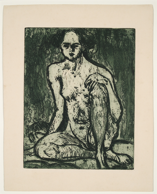 Ernst Ludwig Kirchner, ‘Sitzender Mädchenakt’, 1907, Henze & Ketterer & Triebold