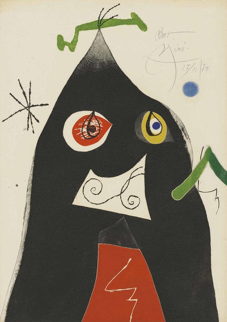 Joan Miró, ‘Plate 1 from: Quatre colors aparien el món’, 1974, Christie's