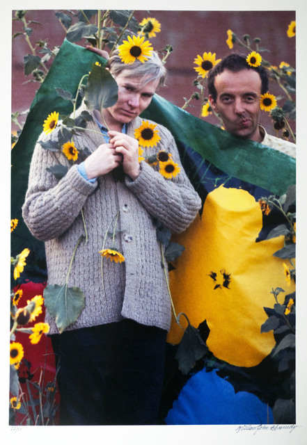 William John Kennedy, ‘Andy Warhol and Taylor Mead with the Flowers canvas’, 1964, William John Kennedy Collection