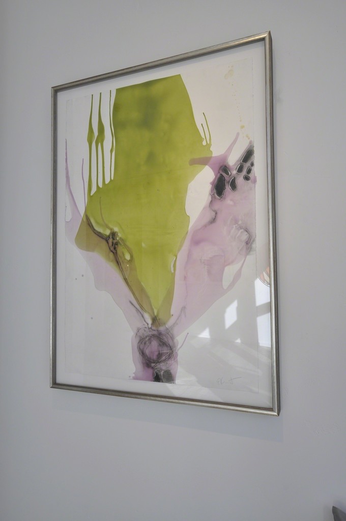 "Billowing" encaustic and color pigment on paper, framed, 2014, 49x35.25" "Billowing" encaustic and color pigment on paper, framed, 2014, 49x35.25"