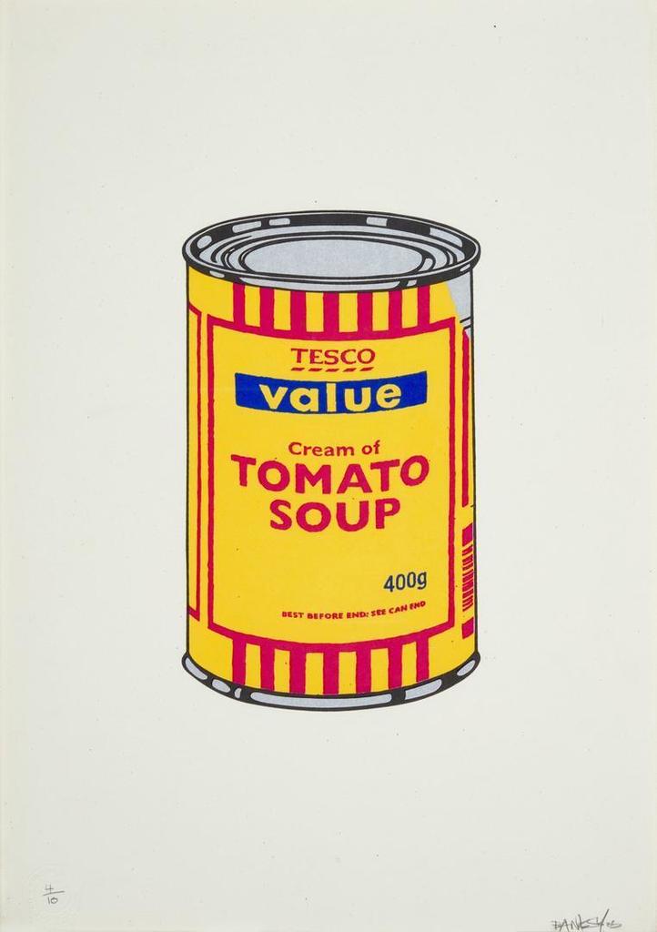 Banksy - Soup Can (Yellow/Cherry Red/Blue)