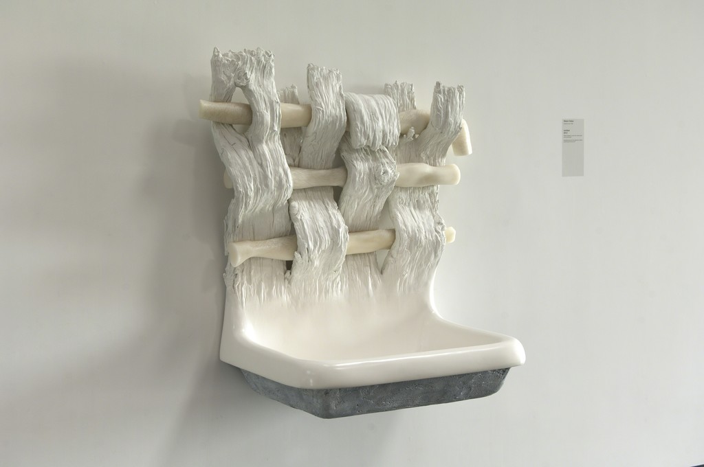 Installation view of Robert Gober (American, born 1954), "Untitled," 2012. Plaster, beeswax, human hair, epoxy putty and enamel paint, 44 ½ x 43 x 23 inches. Extended loan from the collection of Glenn and Amanda Fuhrman. Installation view of Robert Gober (American, born 1954), "Untitled," 2012. Plaster, beeswax, human hair, epoxy putty and enamel paint, 44 ½ x 43 x 23 inches. Extended loan from the collection of Glenn and Amanda Fuhrman.