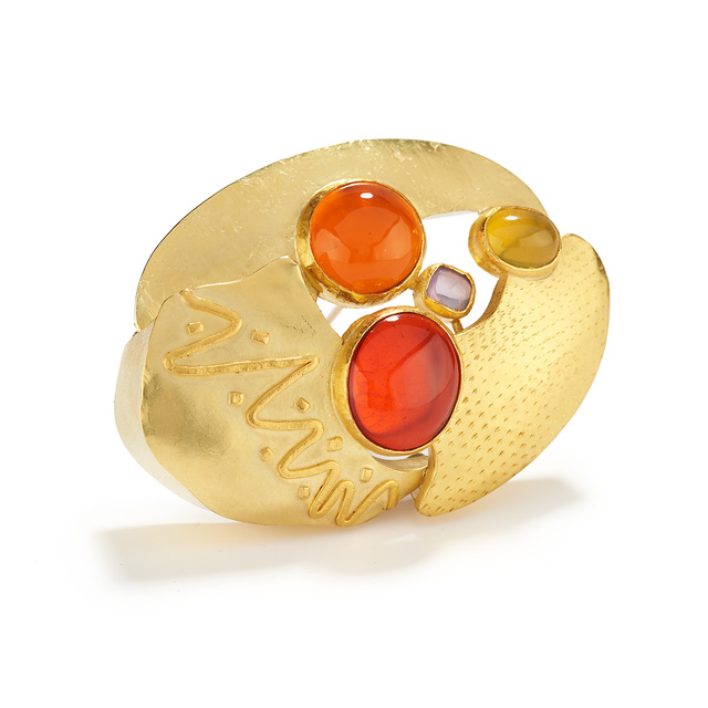 Nancy Michel | Fire Opal Brooch (1998) | Available for Sale | Artsy