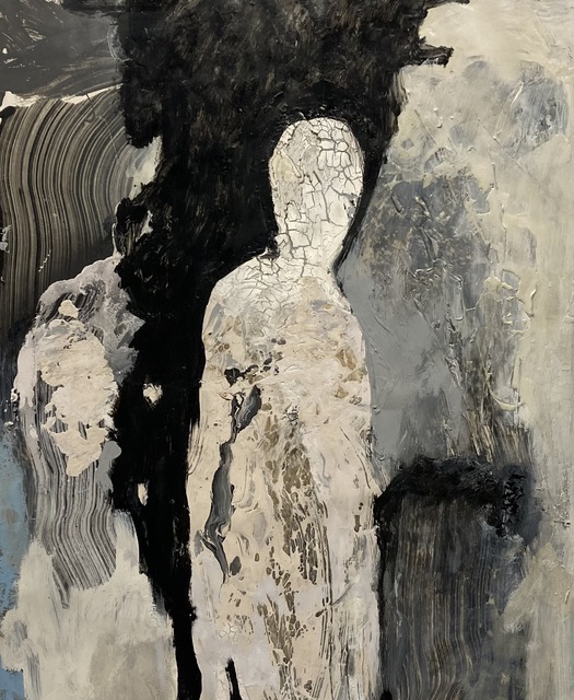 Case Baumgarten, ‘Flash on Day’, 2020, Mixed Media, Oil, acrylic, resin, and stain on paper, Anne Neilson Fine Art