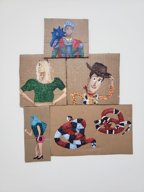 Julia Debasse, ‘You've Got a Friend in Me’, 2020, Painting, Acrylic on cardboard, Portas Vilaseca Galeria