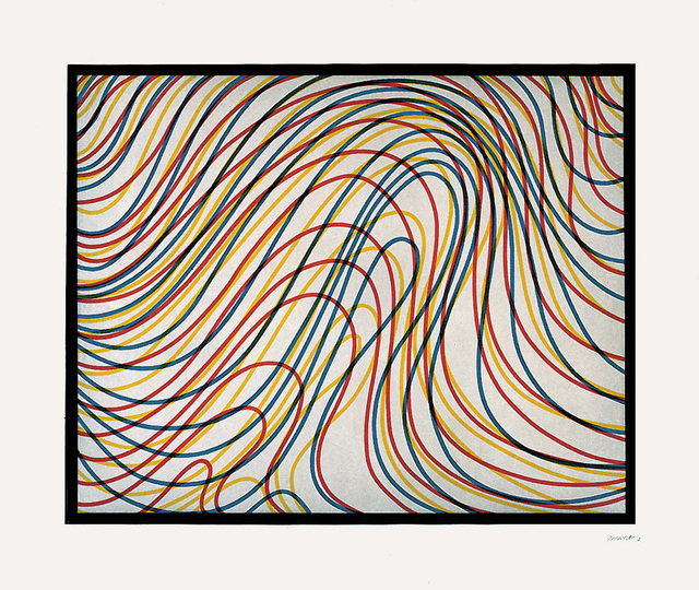 Sol LeWitt, ‘Wavy Lines with Black Border’, 1997, Upsilon Gallery