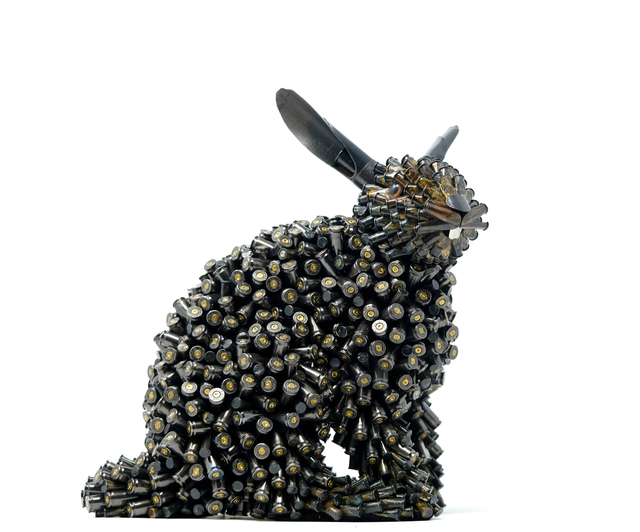 Federico Uribe, ‘Black Rabbit’, 2018, Sculpture, Bullet shells, Adelson Galleries