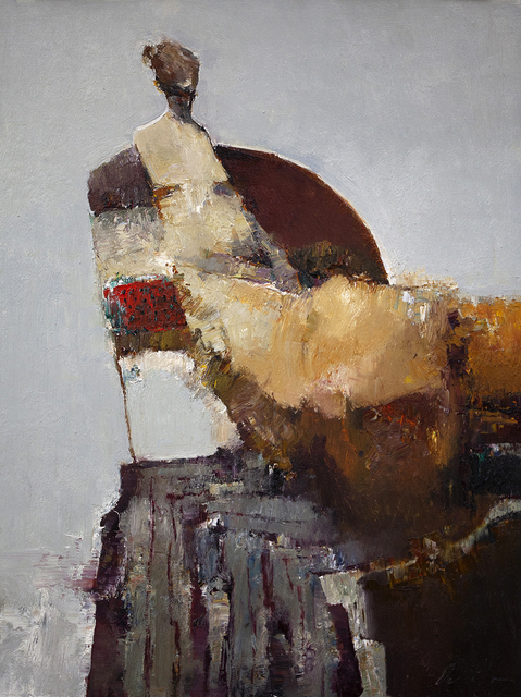 Danny McCaw, ‘Golden Dress’, 2019, Painting, Oil on board (framed), Sue Greenwood Fine Art