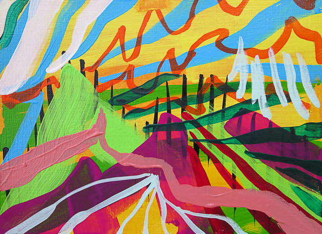 Krista Dedrick Lai, ‘Napscape 21’, 2018, Painting, Acrylic on canvas paper, framed, InLiquid
