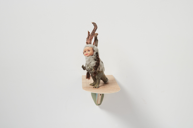 Janet Cardiff & George Bures Miller, ‘Dinosaur Girl’, 2016, Sculpture, Mixed media sculpture with shelf, Luhring Augustine
