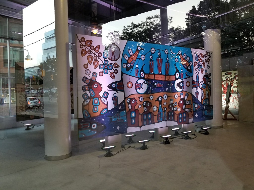 Install shot of Christian Morrisseau works at our Pop-up Gallery located at 39 Parliament Street. Install shot of Christian Morrisseau works at our Pop-up Gallery located at 39 Parliament Street.