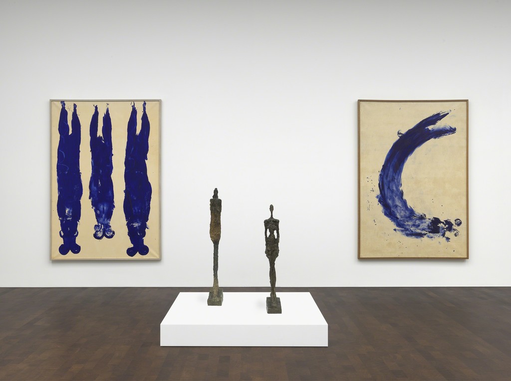 Photo: Mike Bruce/Courtesy Gagosian Gallery. Giacometti artworks © Alberto Giacometti Estate/Licensed in the UK by ACS and DACS, 2016. Yves Klein artworks © Yves Klein, ADAGP, Paris/DACS, London. Photo: Mike Bruce/Courtesy Gagosian Gallery. Giacometti artworks © Alberto Giacometti Estate/Licensed in the UK by ACS and DACS, 2016. Yves Klein artworks © Yves Klein, ADAGP, Paris/DACS, London.