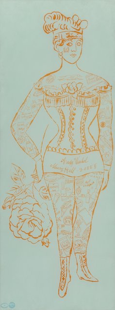 Andy Warhol, ‘Tattooed Woman Holding Rose’, c. 1955, Heritage Auctions
