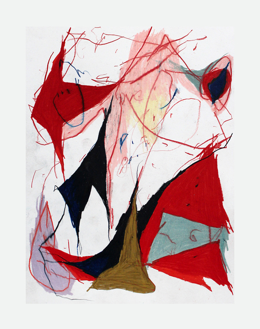 Joseph Hart, ‘Awake Portrait’, 2021, Drawing, Collage or other Work on Paper, Collaged paper, acrylic, enamel, oil crayon and graphite on linen, Halsey McKay Gallery