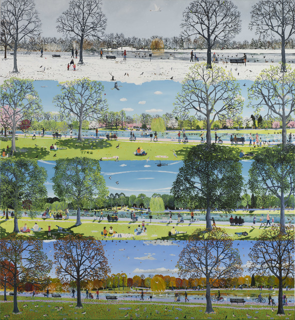 Emma Haworth, ‘Park People’, 2020, Painting, Oil on canvas, Rebecca Hossack Art Gallery