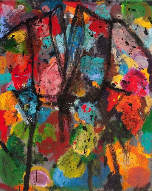 Jim Dine, ‘Mister Coffee Face’, 2011, Mixed Media, Acrylic, charcoal and sand on wood, Rosenbaum Contemporary