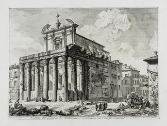 Veduta del Tempio di Antonino e Faustina in Campo Vaccino, from: Vedute di Roma