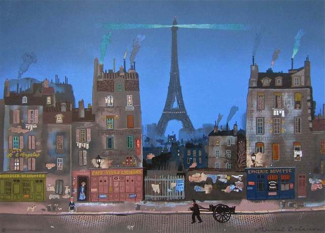 Michel Delacroix, ‘Tour Eiffel le Soir’, 1985, Print, Lithograph on Arches paper, Art Commerce