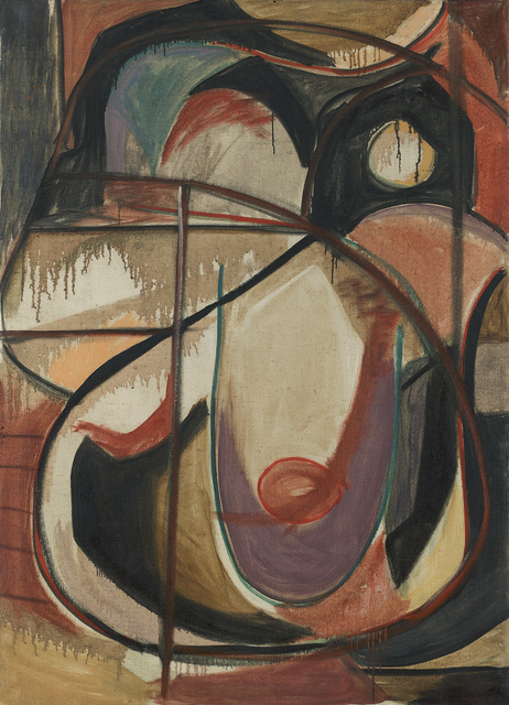 Judith Godwin, ‘Nucleus IV’, 1950, Painting, Oil on canvas, Berry Campbell Gallery