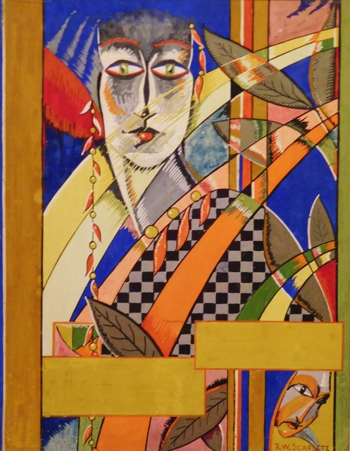 Rolph Scarlett, ‘Art Deco Figure’, ca. 1925, Painting, Gouache on cardboard, Lawrence Fine Art