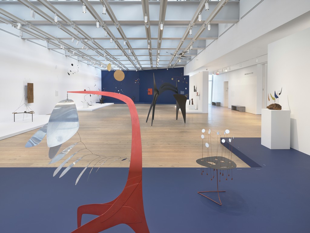 Installation view, Calder: Hypermobility, Whitney Museum of American Art, New York, 9 June–23 October 2017. Photo: Ron Amstutz. © 2017 Calder Foundation, New York/ Artists Rights Society (ARS), New York Installation view, Calder: Hypermobility, Whitney Museum of American Art, New York, 9 June–23 October 2017. Photo: Ron Amstutz. © 2017 Calder Foundation, New York/ Artists Rights Society (ARS), New York