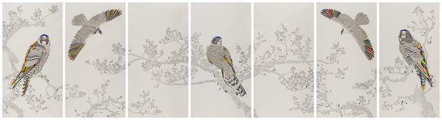 Cha Young Seok, ‘An Elegant Endeavour_156’, 2019, Drawing, Collage or other Work on Paper, Pencil, colour pen and watercolour on Korean mulberry paper, Leehwaik Gallery