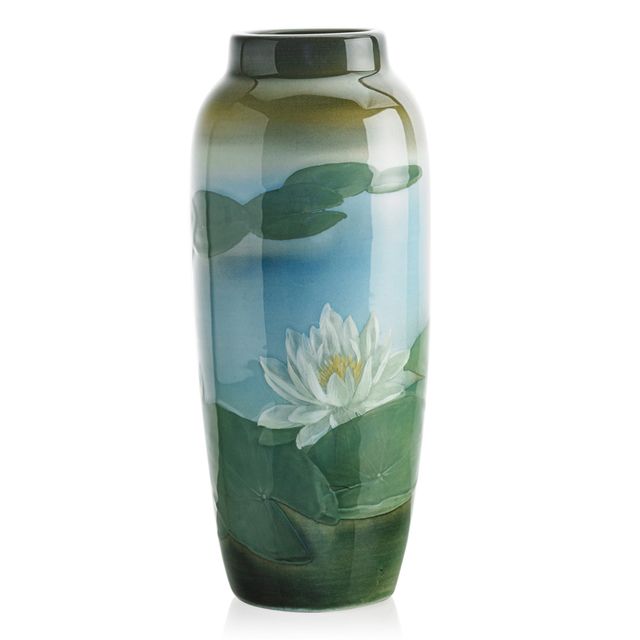 Kataro Shirayamadani, ‘Rookwood, Fine Iris Glaze Vase With Lotus Flowers, Cincinnati, OH’, 1906, Rago/Wright