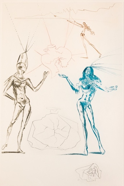 Salvador Dalí, ‘Tristan and Iseult : The Lovers Condemned’, 1970, Print, Etching on paper, Samhart Gallery