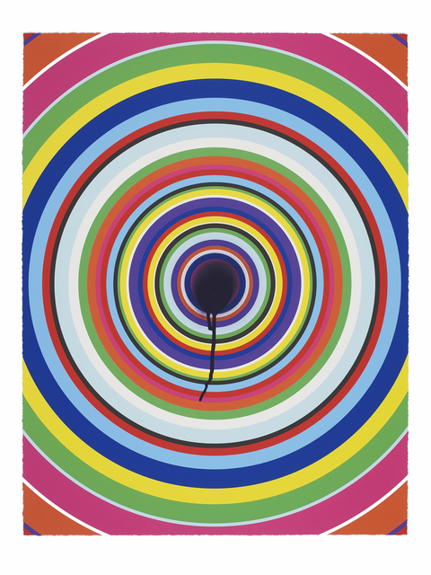 Jim Lambie, ‘Sunspots (Navy)’, 2018, Print, Digital print, hand-finished with spray paint, Carolina Nitsch Contemporary Art