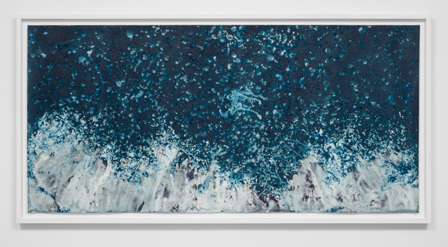 Meghann Riepenhoff, ‘Ecotone #630 (Bainbridge Island, WA 02.16.18, Big Leaf Maple Throughfall and Buried in Melting Snow) ’, 2018, Photography, Dynamic cyanotype, Lora Reynolds Gallery