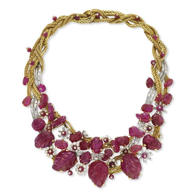 ruby diamond necklace