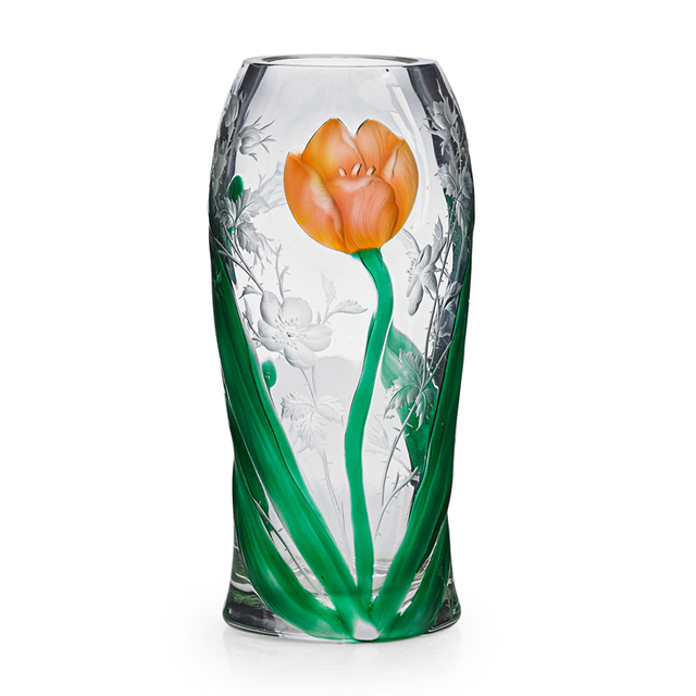 Koloman Moser, ‘Marquetry Vase With Tulip And Roses, Germany’, Early 20th C., Rago/Wright