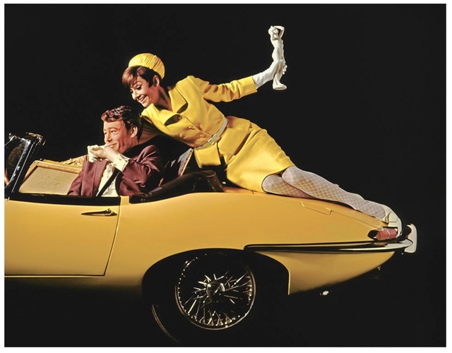 Douglas Kirkland, ‘Audrey Hepburn and Peter O'Toole, on Yellow Car’, 1966, Photography, Archival Pigment Print, Mouche Gallery