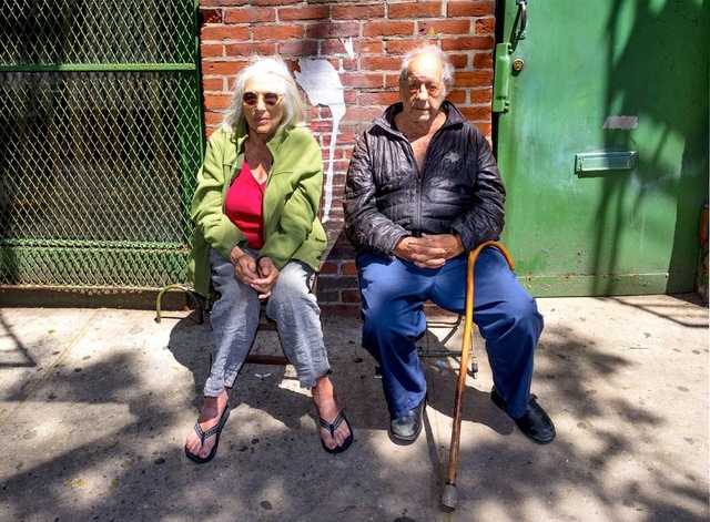 Hank O'Neal, ‘Robert Frank and June Leaf on Bleecker Street’, 2017, Upsilon Gallery