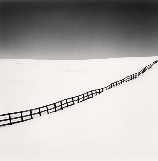 Michael Kenna, ‘Running Fence, Biei, Hokkaido, Japan’, 2007 (printed 2019), Photography, Gelatin silver print, Peter Fetterman Gallery