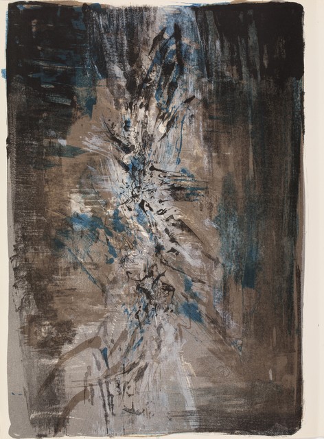 Zao Wou-Ki 趙無極, ‘La tentation de l’Occident’, 1962, Books and Portfolios, In-folio containing 10 lithographs in color by Zao Wou-Ki, full page, with texts by André Malraux, in a blue textile and cardboard box, Millon