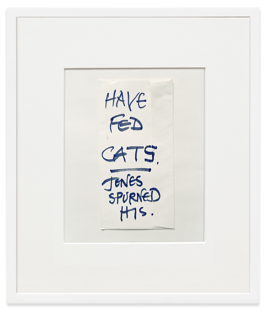Keith Arnatt, ‘Notes from Jo’, 1991, Sprüth Magers