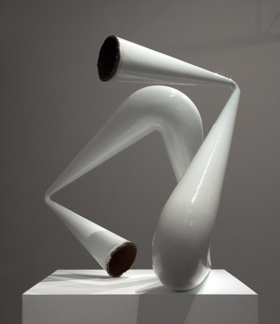 James Angus, ‘White Pipe Compression’, Sculpture, Steel, enamel paint, Roslyn Oxley9 Gallery