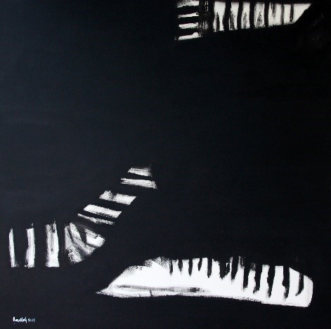 Anne Koh, Mozart Concerto No 7 for 3 pianos, 2018, acrylic on canvas, 122cm x 122cm
Anne Koh’s works are reflections of her love for classical music. She paints as if she is immersed in the magic of the sound and movement of an orchestra. Anne Koh, Mozart Concerto No 7 for 3 pianos, 2018, acrylic on canvas, 122cm x 122cm
Anne Koh’s works are reflections of her love for classical music. She paints as if she is immersed in the magic of the sound and movement of an orchestra.