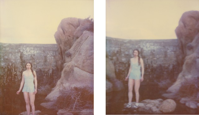 Stefanie Schneider, ‘Dream No. 4 (Sidewinder) diptych - Analog, Hand-Print, Mounted, Polaroid’, 2005, Photography, 2 Analog C-Prints, hand-printed by the artist on Fuji Crystal Archive Paper, based on 2 Polaroids, mounted on Aluminum with matte UV-Protection, Instantdreams