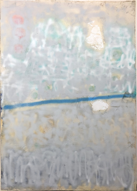Kimberly Rowe, ‘Silver Lining ’, 2018, Painting, Spray Paint, gel medium and acrylic on canvas, TWFINEART