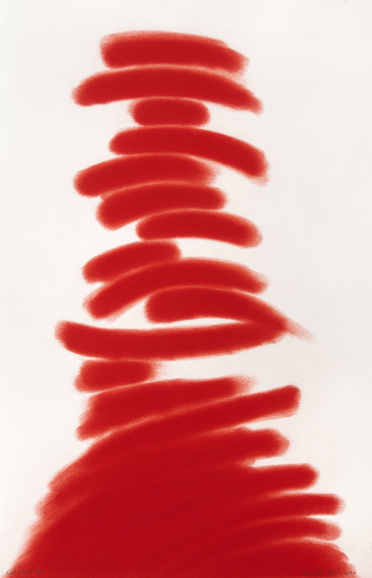 David Nash, ‘Red Stack ’, 2020, Print, Pastel Stencil on Arches paper 250gsm, Cristea Roberts Gallery