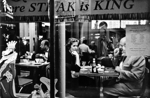 Frank Paulin, ‘Couple in Café Window, Times Square, New York City’, 1956, Bruce Silverstein Gallery