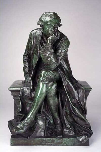 Jules Dalou, ‘Reduction of Monument to Antoine-Laurent Lavoisier’, Cast ca. 1890, 1900; Modeled 1886, 88, Sculpture, Bronze, green malachite patina, Davis Museum