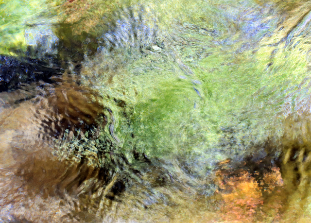 Larry Garmezy, ‘A Bit of Time - Calm Abstract / Impressionist Waterscape photography(natural spring) water in green and earthtones’, 2018, Archway Gallery