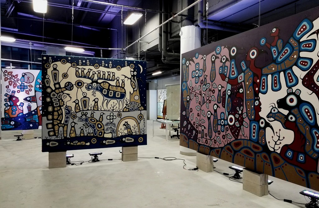 Install shot of Christian Morrisseau works at our Pop-up Gallery located at 39 Parliament Street. Install shot of Christian Morrisseau works at our Pop-up Gallery located at 39 Parliament Street.