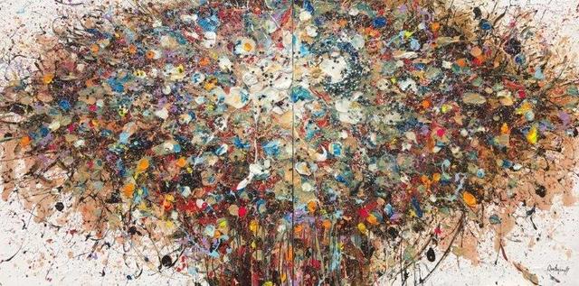 Quetzalcoatl, ‘Blessing’, 2017, Painting, Diptych in acrylic + industrial varnish on canvas, Biaggi & Faure Fine Art