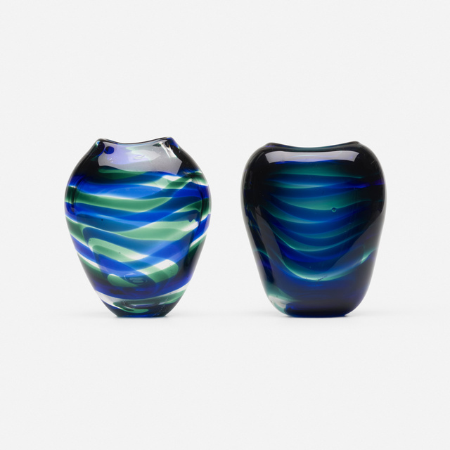 Floris Meydam, ‘Serica vases, pair’, c. 1955, Design/Decorative Art, Glass, Rago/Wright